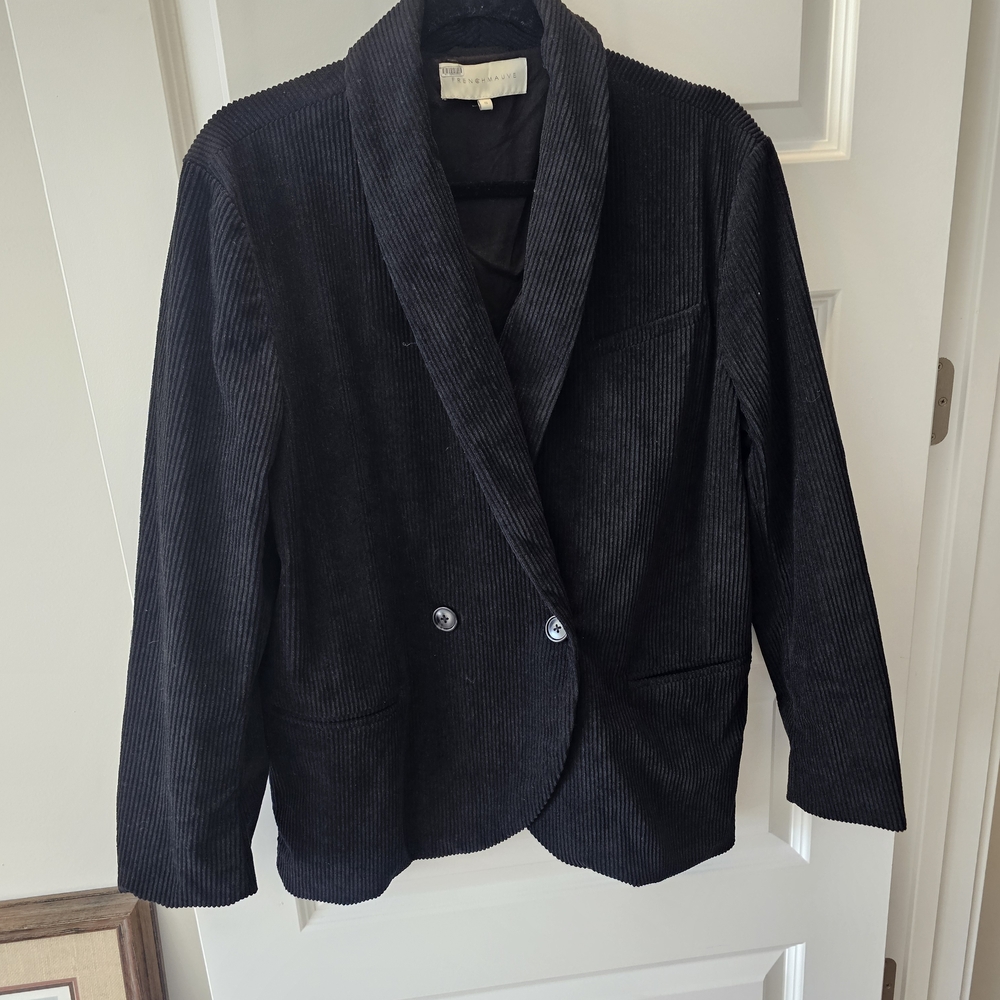 Black Corduroy Women's Blazer